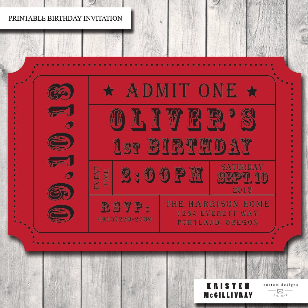 Doc  27921450  Ticket Party Invitation Template â Party